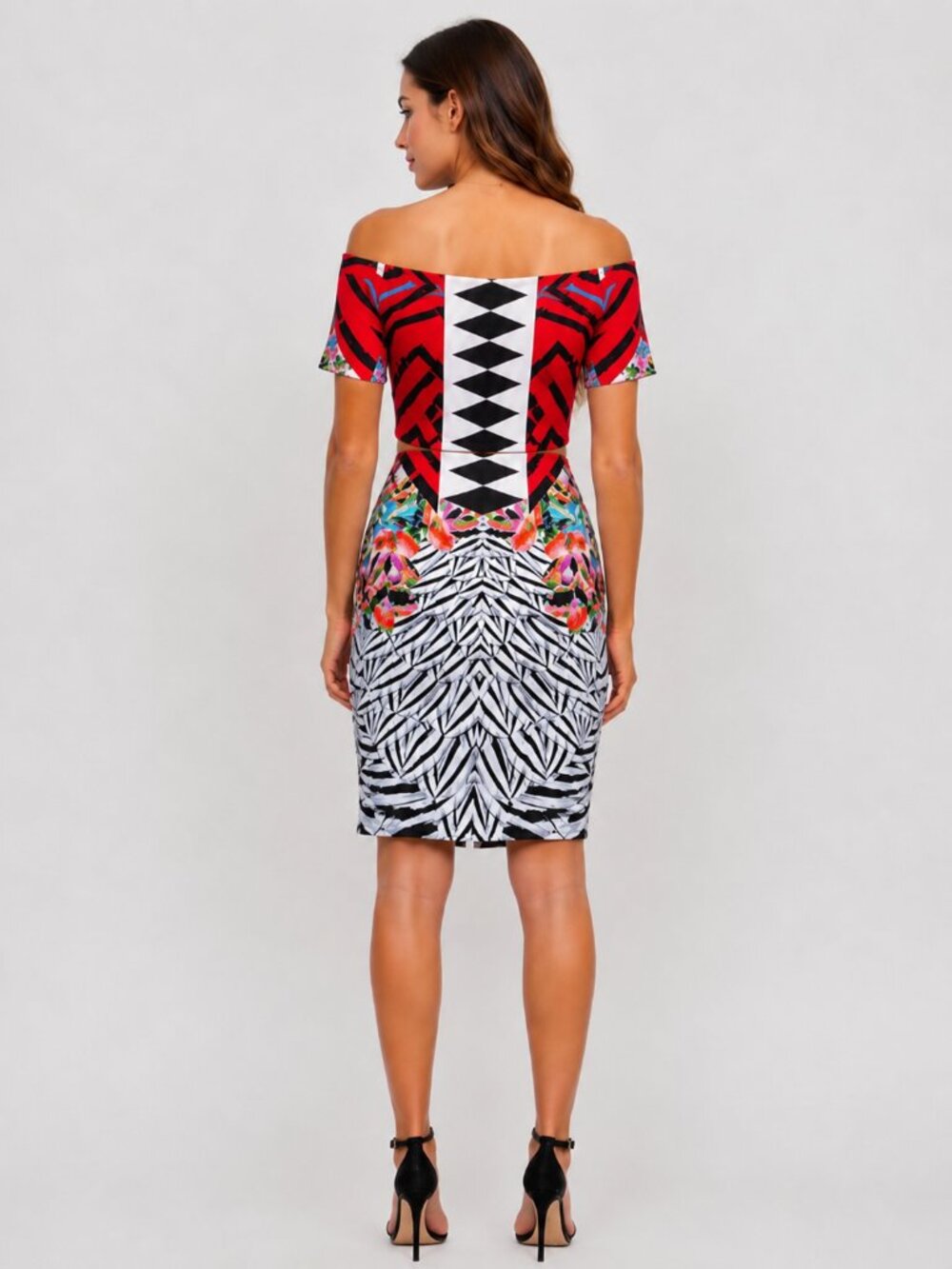 Clover Canyon Art to Wear 2-Pc Skirt Top Set M Geometric Animal Print - Picture 2 of 10